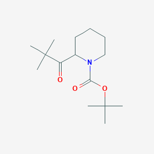 molecular formula C15H27NO3 B13003746 tert-Butyl 2-pivaloylpiperidine-1-carboxylate 