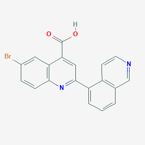 molecular formula C19H11BrN2O2 B13003758 6-Bromo-2-(isoquinolin-5-yl)quinoline-4-carboxylic acid CAS No. 1420792-16-0