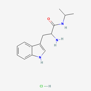 molecular formula C14H20ClN3O B13003784 H-DL-Trp-N-ipr.HCl 