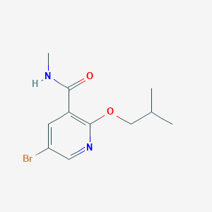 molecular formula C11H15BrN2O2 B13003816 5-Bromo-2-isobutoxy-N-methylnicotinamide 