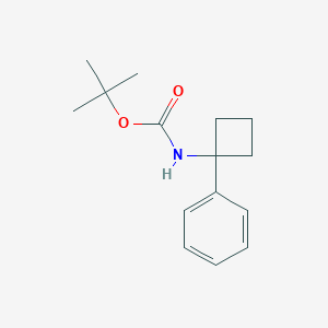 molecular formula C15H21NO2 B13003834 tert-Butyl (1-phenylcyclobutyl)carbamate 