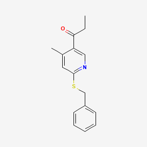 1-(6-(Benzylthio)-4-methylpyridin-3-yl)propan-1-one