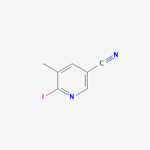 molecular formula C7H5IN2 B13003864 6-Iodo-5-methylnicotinonitrile 