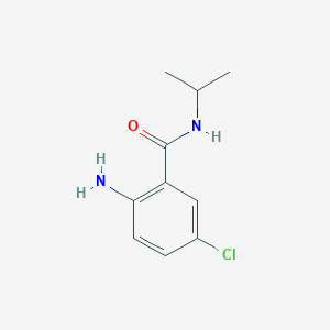 molecular formula C10H13ClN2O B13003870 2-Amino-5-chloro-N-isopropylbenzamide 