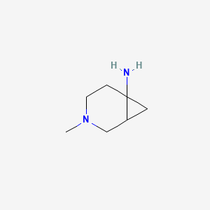 molecular formula C7H14N2 B13003875 3-Methyl-3-azabicyclo[4.1.0]heptan-6-amine 