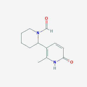 2-(6-Hydroxy-2-methylpyridin-3-yl)piperidine-1-carbaldehyde