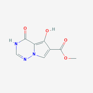 molecular formula C8H7N3O4 B13003892 Methyl 4,5-dihydroxypyrrolo[2,1-f][1,2,4]triazine-6-carboxylate 