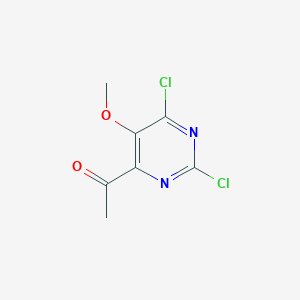 molecular formula C7H6Cl2N2O2 B13003895 1-(2,6-Dichloro-5-methoxypyrimidin-4-yl)ethanone 