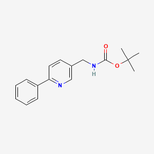 molecular formula C17H20N2O2 B13003903 tert-Butyl ((6-phenylpyridin-3-yl)methyl)carbamate 