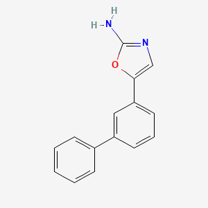 molecular formula C15H12N2O B13003915 5-([1,1'-Biphenyl]-3-yl)oxazol-2-amine CAS No. 842155-21-9