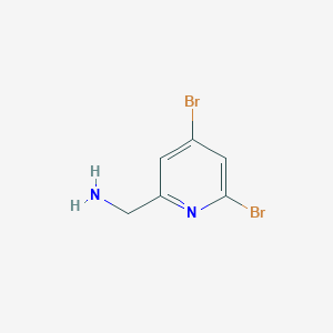 molecular formula C6H6Br2N2 B13003941 (4,6-Dibromopyridin-2-yl)methanamine 