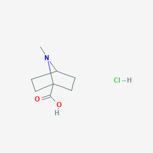 molecular formula C8H14ClNO2 B13003945 7-Methyl-7-azabicyclo[2.2.1]heptane-1-carboxylic acid hydrochloride 