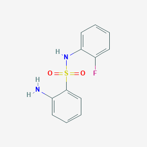 molecular formula C12H11FN2O2S B13003950 2-Amino-N-(2-fluorophenyl)benzenesulfonamide CAS No. 178479-22-6