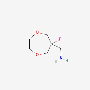 molecular formula C6H12FNO2 B13003969 (6-Fluoro-1,4-dioxepan-6-yl)methanamine 