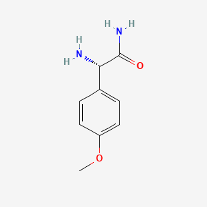 molecular formula C9H12N2O2 B13004013 (s)-2-Amino-2-(4-methoxyphenyl)acetamide 