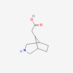 molecular formula C9H15NO2 B13004028 2-(3-Azabicyclo[3.2.1]octan-8-yl)acetic acid 