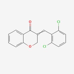 molecular formula C16H10Cl2O2 B1300405 3-[(E)-(2,6-dichlorophenyl)methylidene]-2,3-dihydro-4H-chromen-4-one 