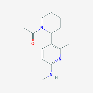 molecular formula C14H21N3O B13004051 1-(2-(2-Methyl-6-(methylamino)pyridin-3-yl)piperidin-1-yl)ethanone 