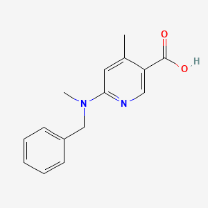 molecular formula C15H16N2O2 B13004064 6-(Benzyl(methyl)amino)-4-methylnicotinic acid 