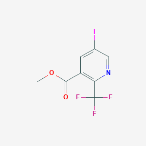 molecular formula C8H5F3INO2 B13004065 Methyl 5-iodo-2-(trifluoromethyl)nicotinate 