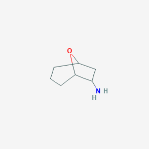 molecular formula C7H13NO B13004067 8-Oxabicyclo[3.2.1]octan-6-amine 