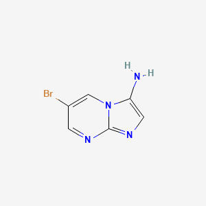 molecular formula C6H5BrN4 B13004078 6-Bromoimidazo[1,2-a]pyrimidin-3-amine 