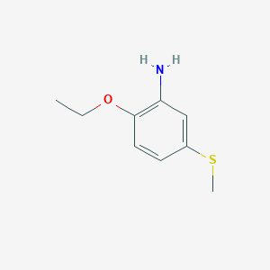 molecular formula C9H13NOS B13004097 2-Ethoxy-5-(methylthio)aniline 