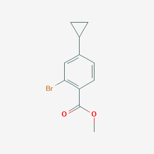 molecular formula C11H11BrO2 B13004098 Methyl 2-bromo-4-cyclopropylbenzoate 