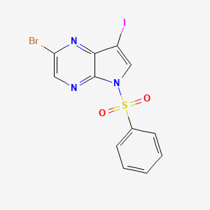 2-Bromo-7-iodo-5-(phenylsulfonyl)-5H-pyrrolo[2,3-b]pyrazine