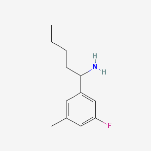 1-(3-Fluoro-5-methylphenyl)pentan-1-amine