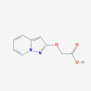 molecular formula C9H8N2O3 B13004132 2-(Pyrazolo[1,5-a]pyridin-2-yloxy)aceticacid 