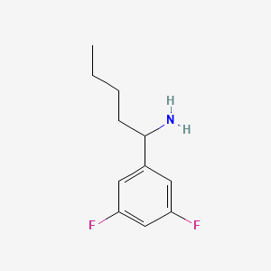 molecular formula C11H15F2N B13004141 1-(3,5-Difluorophenyl)pentan-1-amine 