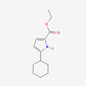 molecular formula C13H19NO2 B13004191 Ethyl 5-cyclohexyl-1H-pyrrole-2-carboxylate 