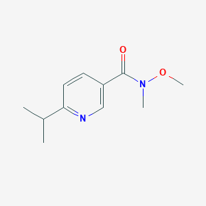 molecular formula C11H16N2O2 B13004199 6-Isopropyl-N-methoxy-N-methylnicotinamide 