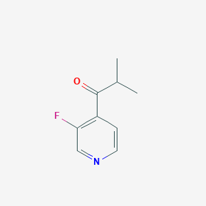 molecular formula C9H10FNO B13004226 1-(3-Fluoropyridin-4-yl)-2-methylpropan-1-one 