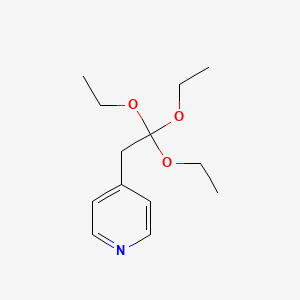 molecular formula C13H21NO3 B13004230 4-(2,2,2-Triethoxyethyl)pyridine 