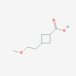 molecular formula C8H14O3 B13004238 3-(2-Methoxyethyl)cyclobutane-1-carboxylic acid 