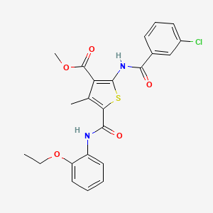 Methyl 2-(3-chlorobenzamido)-5-((2-ethoxyphenyl)carbamoyl)-4-methylthiophene-3-carboxylate