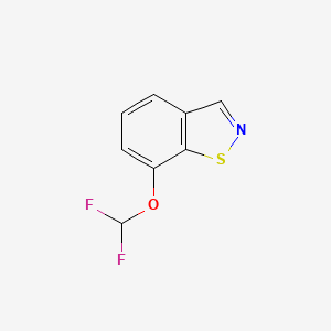 molecular formula C8H5F2NOS B13004278 7-(Difluoromethoxy)benzo[d]isothiazole 