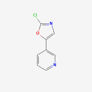 molecular formula C8H5ClN2O B13004280 2-Chloro-5-(pyridin-3-yl)oxazole 