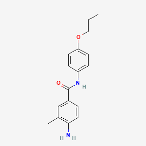 molecular formula C17H20N2O2 B13004290 4-amino-3-methyl-N-(4-propoxyphenyl)benzamide 