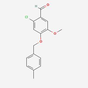 2-Chloro-5-methoxy-4-((4-methylbenzyl)oxy)benzaldehyde