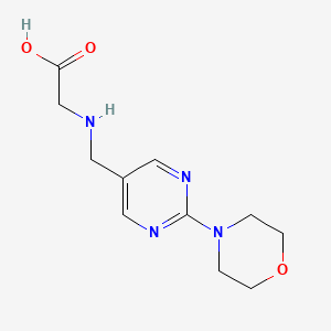 molecular formula C11H16N4O3 B13004329 2-(((2-Morpholinopyrimidin-5-yl)methyl)amino)acetic acid 