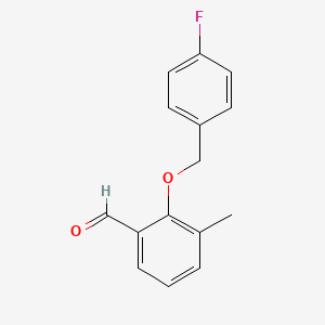 2-((4-Fluorobenzyl)oxy)-3-methylbenzaldehyde