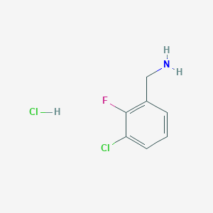 molecular formula C7H8Cl2FN B13004349 (3-Chloro-2-fluorophenyl)methanamine hydrochloride 