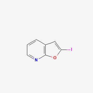 molecular formula C7H4INO B13004366 2-Iodofuro[2,3-b]pyridine 