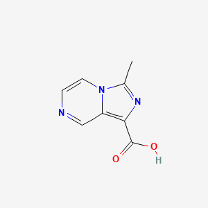 molecular formula C8H7N3O2 B13004378 3-Methylimidazo[1,5-a]pyrazine-1-carboxylicacid 