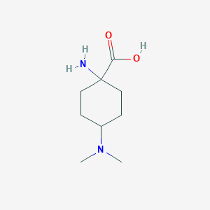 molecular formula C9H18N2O2 B13004382 1-Amino-4-(dimethylamino)cyclohexanecarboxylic acid 