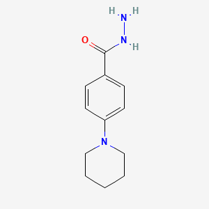 molecular formula C12H17N3O B13004397 4-(Piperidin-1-yl)benzohydrazide 