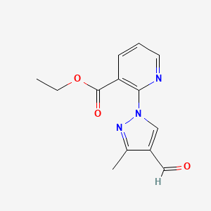 Ethyl 2-(4-formyl-3-methyl-1H-pyrazol-1-yl)nicotinate